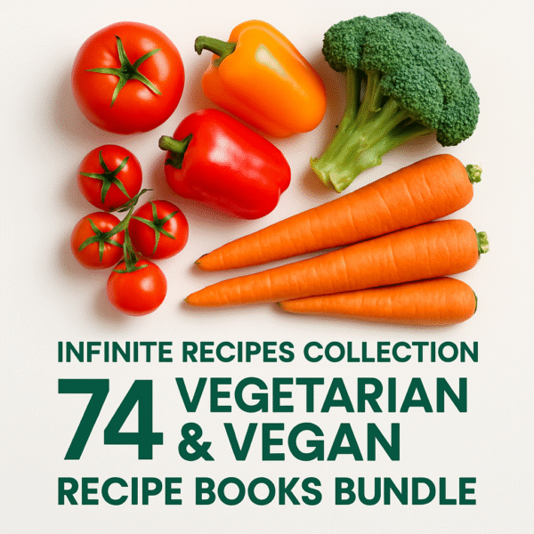 74 Vegetarian & Vegan Recipe Books Bundle